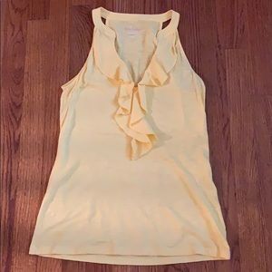 Yellow Ruffled Tank Top